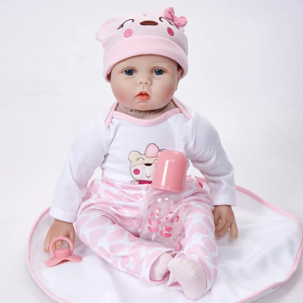 

Baby Reborn Doll Toys For Kids 40cm 55cm Soft Silicone Reborn Toddler Baby Dolls With Blouse Clot Vinyl Toys Christmas Gifts