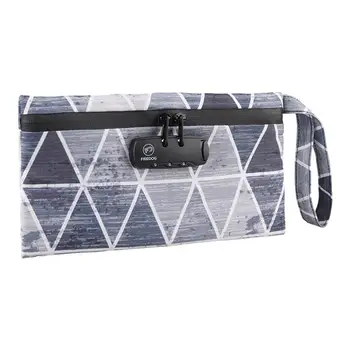 

Smell proof stash bag with cambination lock 27cm x 15cm large carbon lined container for tobacco weed srorage 40a