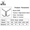 W.P.E Brand 1 pack Fishing Hook Size 7#-14# Barbed Hook High-Carbon Steel Single Circle Carp Fishhook Jig Tackle Accessories ► Photo 3/6