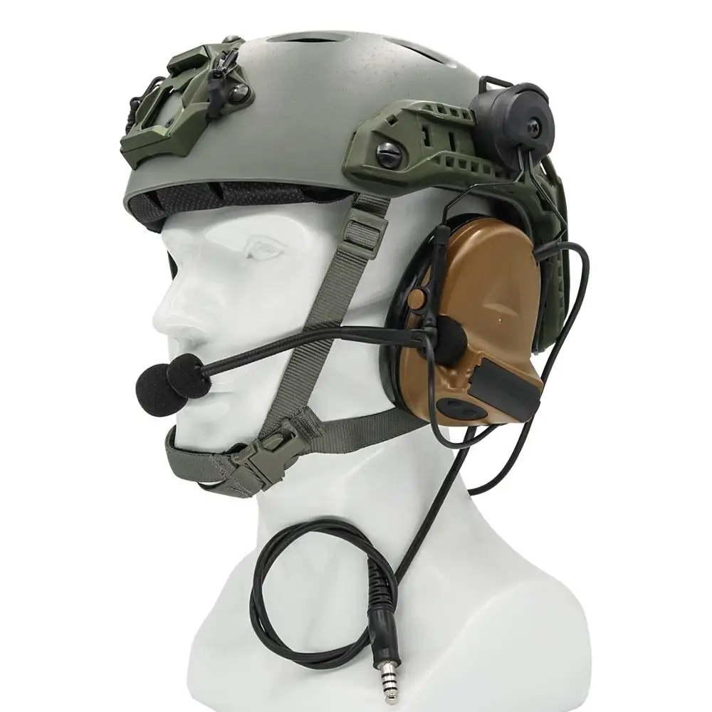 

Tactical Helmet Headset COMTAC II Noise Reduction Pickup Intercom Shooting Headset Tactical Hearing Protection Hunting Headset