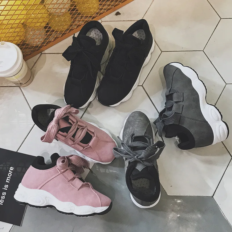 

2020 New women's sports shoes Korean version of lace-up casual running shoes wild student sneakers for women ZZ-239