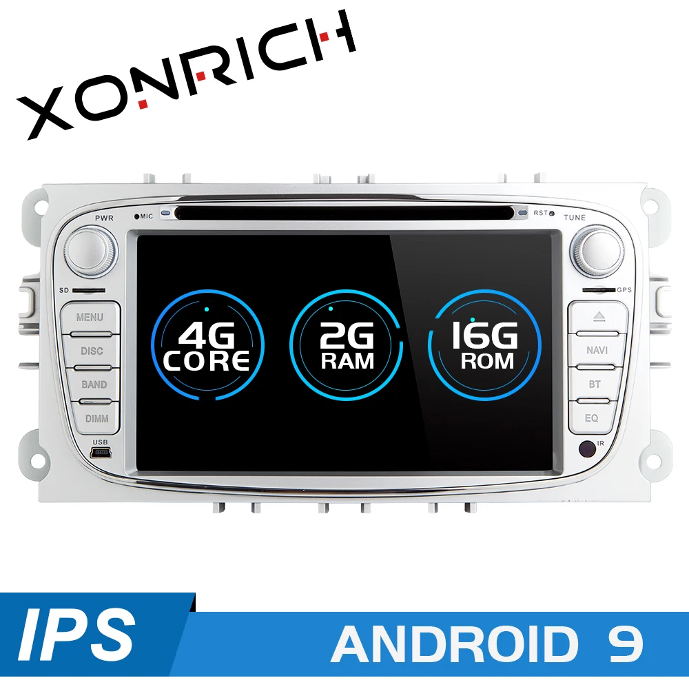 IPS 2 din Android 9 0 автомобильный мультимедиа для Ford Focus 3 mk2 Mondeo 4 Kuga Fiesta Transit Connect S-MAXC-MAX