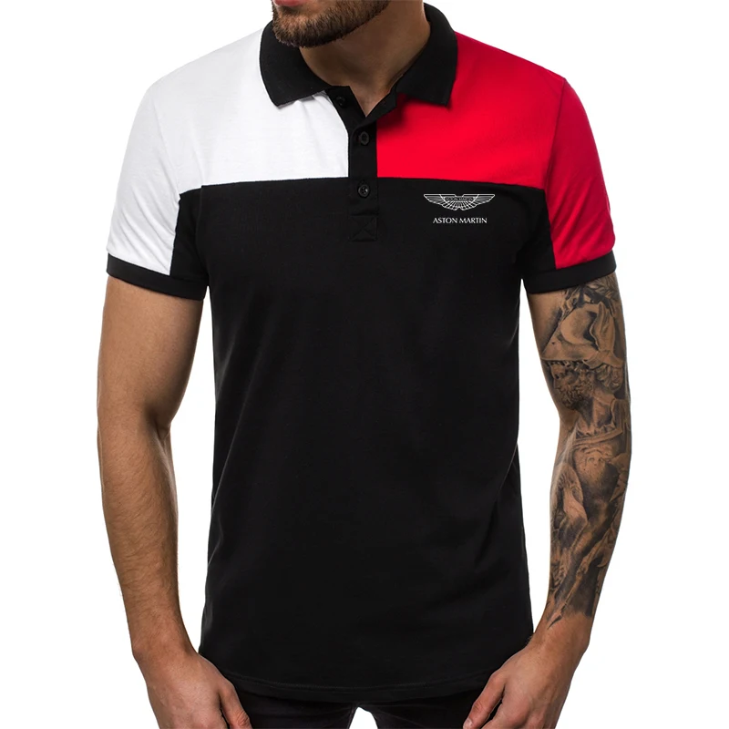 Polos de Polo para hombre, camisas clásicas y cómodas con estampado de logotipo de ASTON MARTIN car, novedad