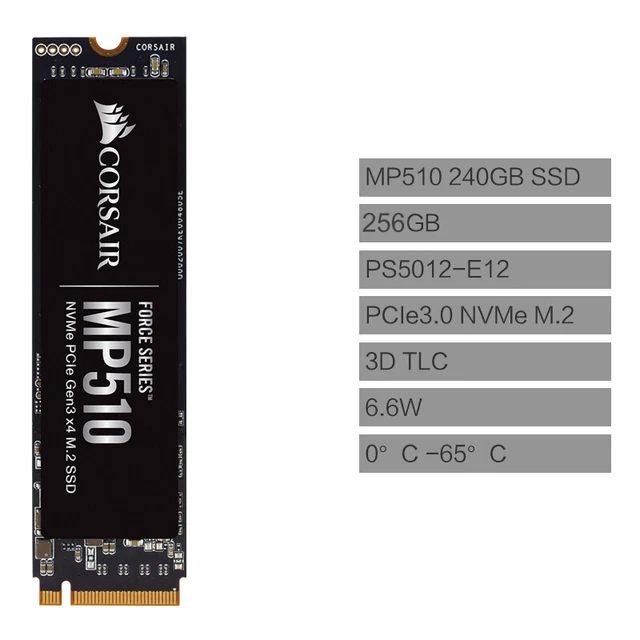 CORSAIR FORCE Series MP510 SSD 240GB NVMe PCIe Gen3 x4 M.2 SSD 480GB SSD 960GB 1920GB Solid State Storage 3,000MB/s m.2 2280 lap 4