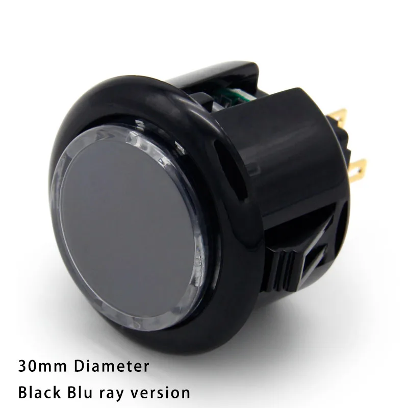 QANBA LED 아케이드 버튼 조명 스냅 인 푸시 버튼, 파란색 LED, 30mm