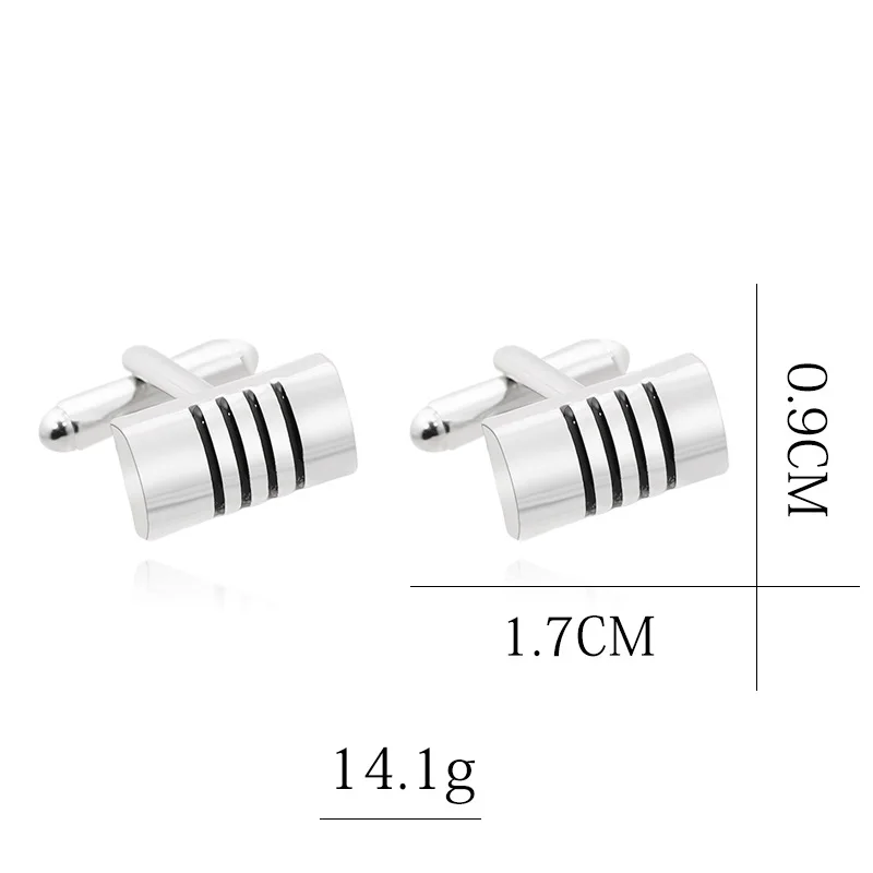 Aliexpress Amazon модное прямоугольное для выпечки лак мужские запонки для рубашки одежда полосы пуговицы оптом