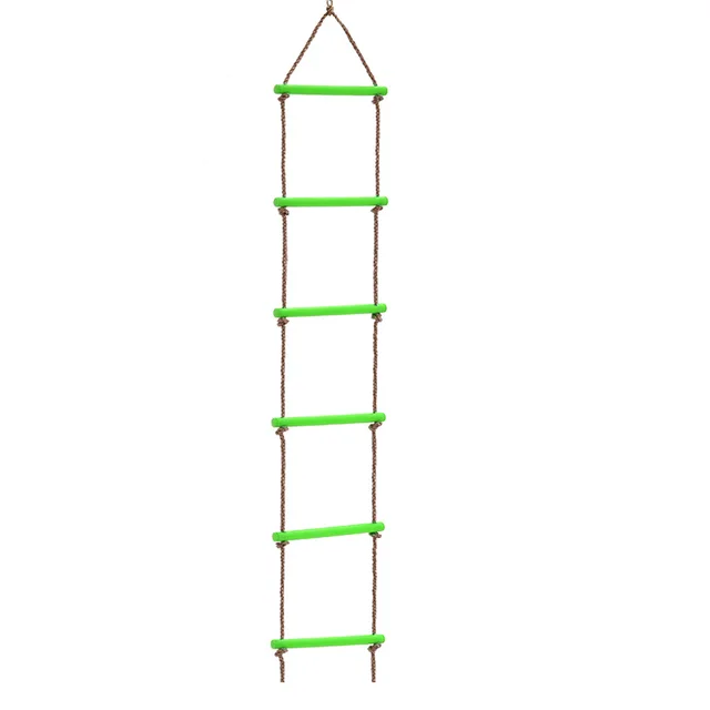 Six Gear Plastic Ladder Outdoor Indoor Educational Toys Climbing Rocker Hanging Rope Indoor Fitness Equipment For Kid Baby Swing 4
