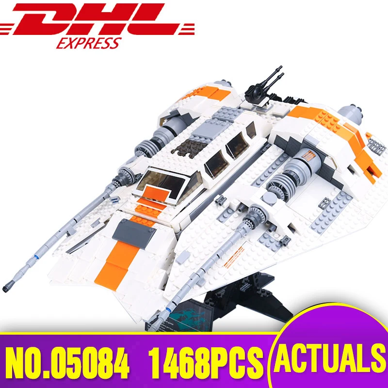 Cena DHL 05084 gwiazda serii Wars 10129 Snowspeeder zestaw Self Lock klocki klocki edukacyjne dla dzieci boże narodzenie zabawki modelu prezent