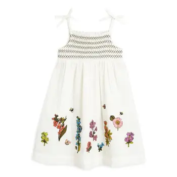 

Little maven 2020 new summer baby girls brand dress kids cotton animal star flower print striped sleeveless sundress