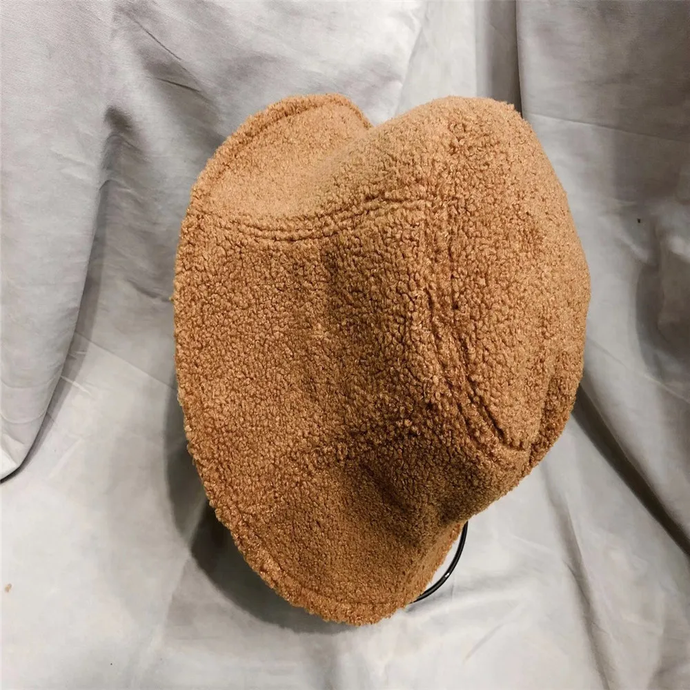 Женская однотонная флисовая шапка из овечьей шерсти, женские пушистые меховые теплые зимние шапки из искусственного меха для девушек, женская шапка из искусственного плюшевого меха в рыбацком стиле