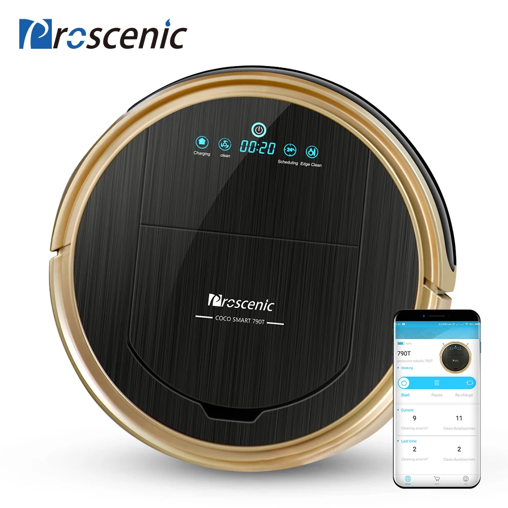 Robotic Vacuum Cleaner Proscenic 790T Vacuum Pel Menyapu 3 In 1 Pembersih  untuk Rambut Hewan Peliharaan Wifi Terhubung Robot Vacuum 1200PA|robot  vacuum|robot vacuum cleanervacuum cleaner - AliExpress