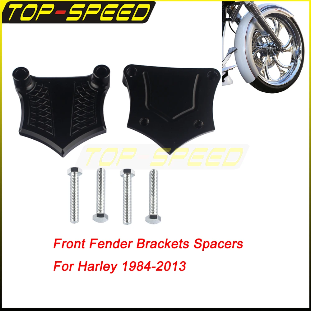 

Motorcycle 1" / 25mm Black Fender Spacer Front Spacer Mudguard Bracket 5.50" Fender 23" 26" For Harley Touring 1984-2013