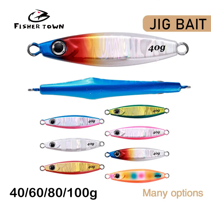 Big Jig Fishing Lure Weights 40g100g Fishing Jigs Saltwater Lures