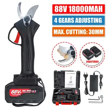 

88V 18000mAh Cordless Electric Pruning Shear Secateur with 1/2 Battery Branch Cutter Rechargeable Garden Tree Pruner Power Tool