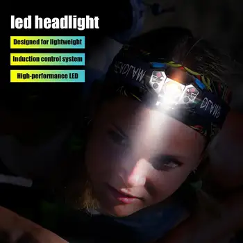

USB LED Headlamp 1Pcs Rechargeable Sensor Torch Multifunctional 1200mAh Rechargeable Headlamp Motion Sensor Head Torch