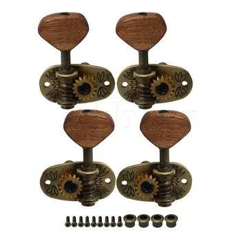 

Yibuy 2R2L Tuning Pegs Machine Heads for Ukulele Guitar Parts w/ Screw Nut