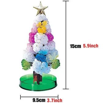 

Novelty Xmasgift Paper Tree Flowering Toy Creative Colorful Magic Paper Crafts Xmas Gift 15ML Magic Growing Crystal Christmas