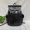 Authentic Crocodile Belly Skin Drawstring Closure Men's Travel Backpack Genuine Alligator Leather Male Large Top-handle Bag Pack 1
