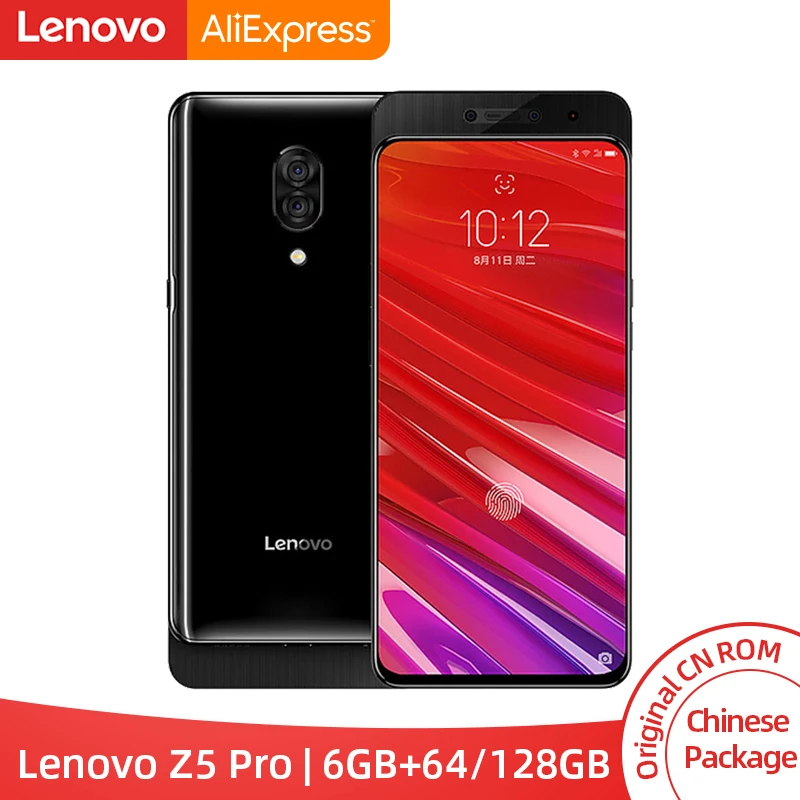 Pаспродажа Смартфон lenovo Z5 Pro GT Snapdragon 855 с глобальной прошивкой, 6 ГБ ОЗУ, 64 ГБ, 128 Гб ПЗУ, 6,39 дюймов, отпечаток пальца, Android 24MP, NFC