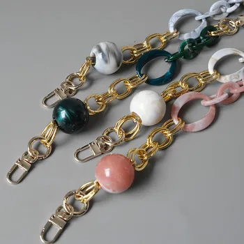

2020 Bag Accessory Chain White Green Candy Acrylic Resin Parts Cute Handcrafted Wristband Women Replacement Bag Handle Chain