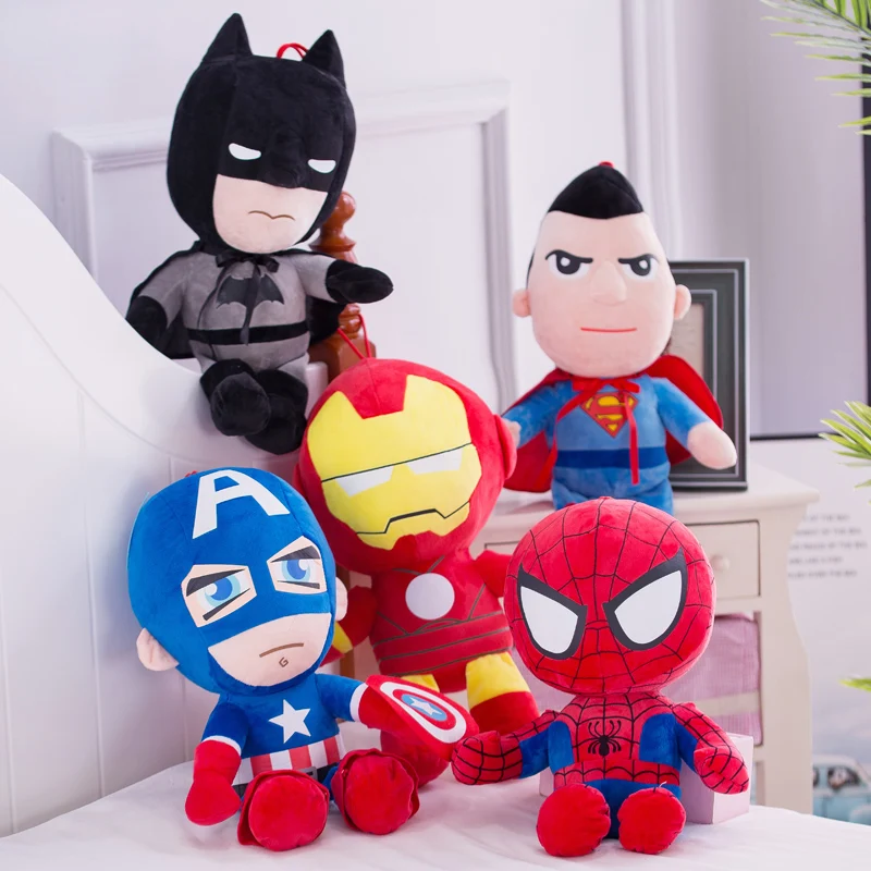 

25cm Marvel Avengers Soft Stuffed Super Hero Captain America Iron Man Spiderman Plush Toys Movie Dolls for Kid Birthday Gift