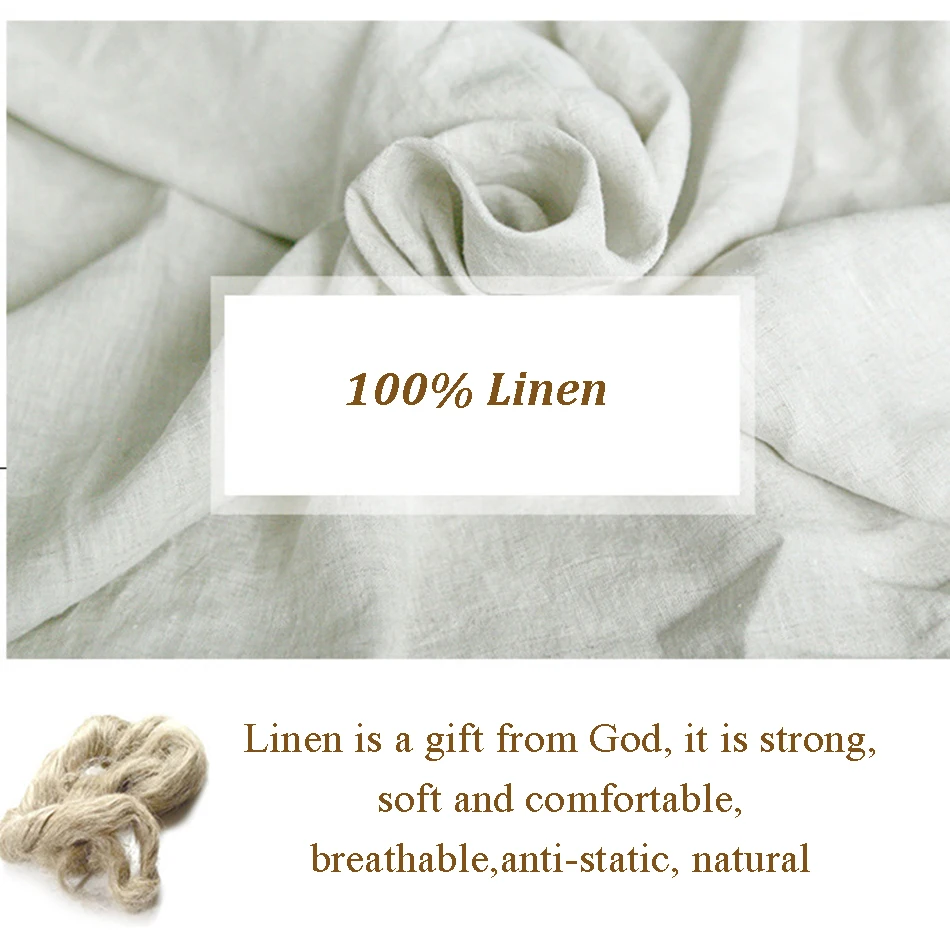 Linen Tablecloth, Natural Durable Material Rectangle Dust-Proof Table Cover,for Kitchen Dinning Party Tea Table Decoration