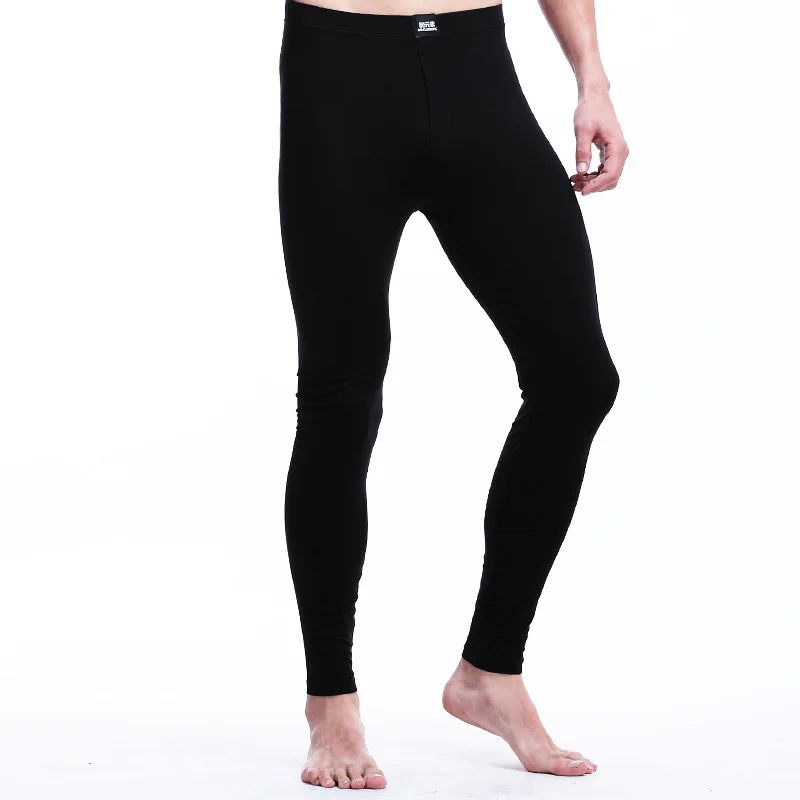 Fashion men's autumn pants single piece thin section warm line Slim youth bottoming cotton wholesale |