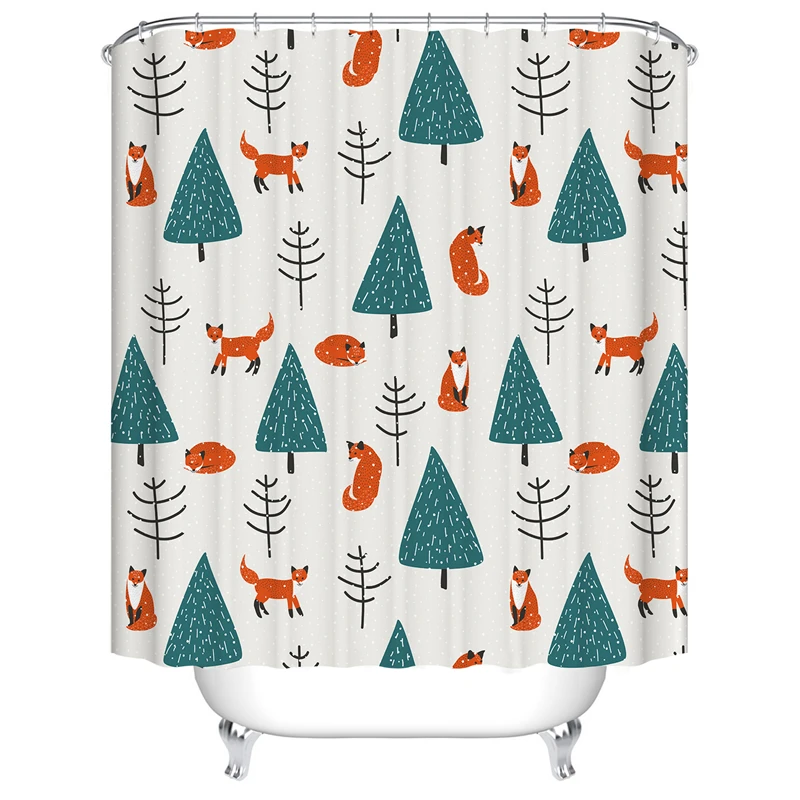 3d shower curtains bathroom curtain mildew proof fabric bath screen for bathroom home decor cartoon cat cortinas de bano DW194 - Цвет: D0922