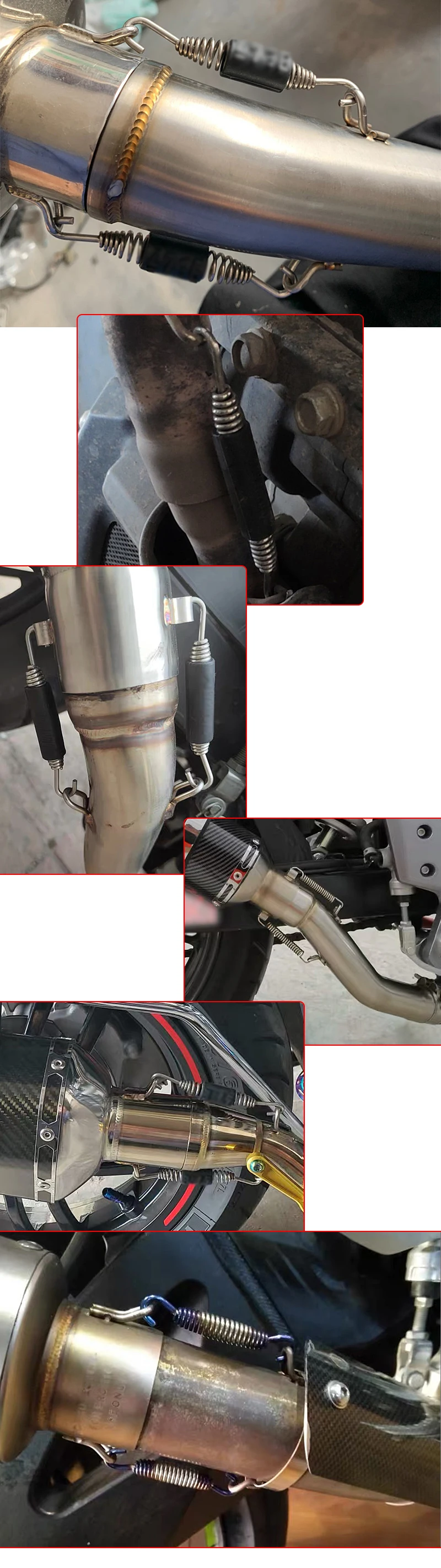 20 Pieces of Universal Exhaust Springs for Motorbike Motocross Sport Dirt Bike ATV Scooters Exhaust Mid Pipe Connection Spring (03)