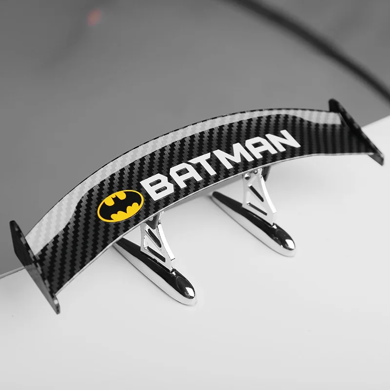 

Batman Car-Styling Tail Wing Carbon Cheap Spoiler Mini Automobiles Fiber Decoration 6.7inch Universal For Toyota Honda