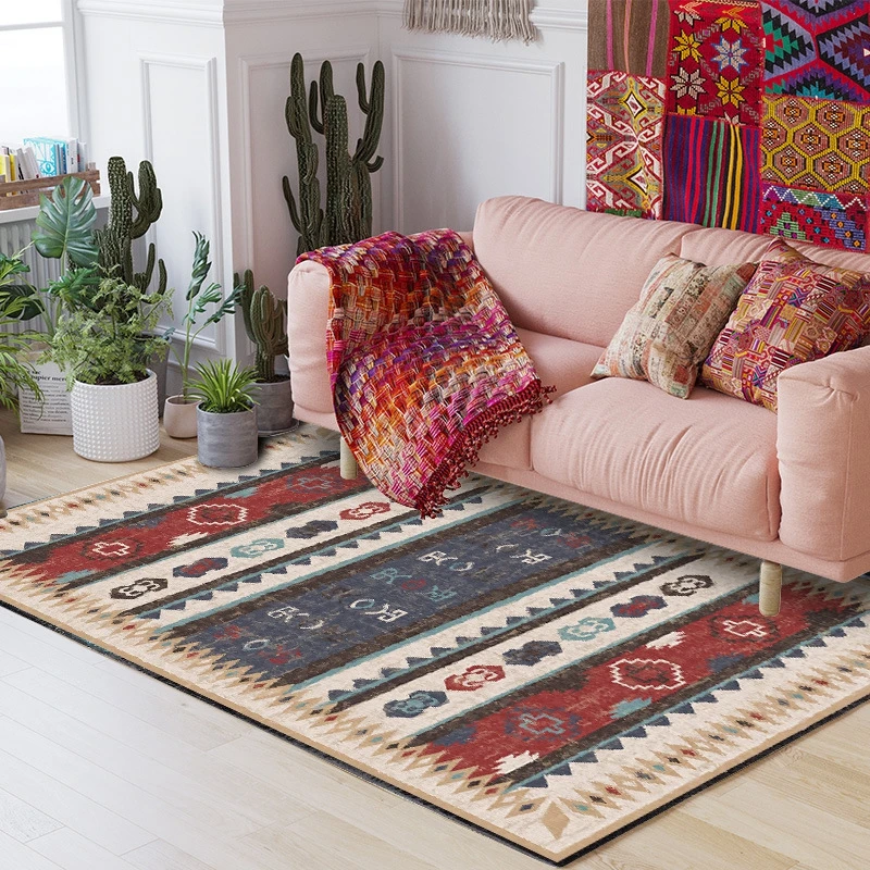 Bohemian Carpets Rugs Living Room Bedroom Carpet European Style Floor Mats Doormat Vintage Geometric Kitchen Non-Slip Area Rugs Bohemian Carpets Rugs Living Room Bedroom Carpet European Style Floor Mats Doormat Vintage Geometric Kitchen Non-Slip Area Rugs