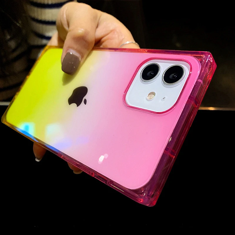 Силиконовый чехол для apple iphone 12 Pro 7 8 plus 11 X XS XR MAX SE прозрачный розовый | Мобильные