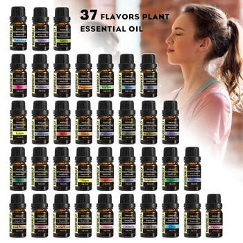 

Sweetvally 37Pcs/Set Aroma Oil Natural Plant Enhancement Essential Oil 10ml Massage Oil Skin Care Tea Tree Oil
