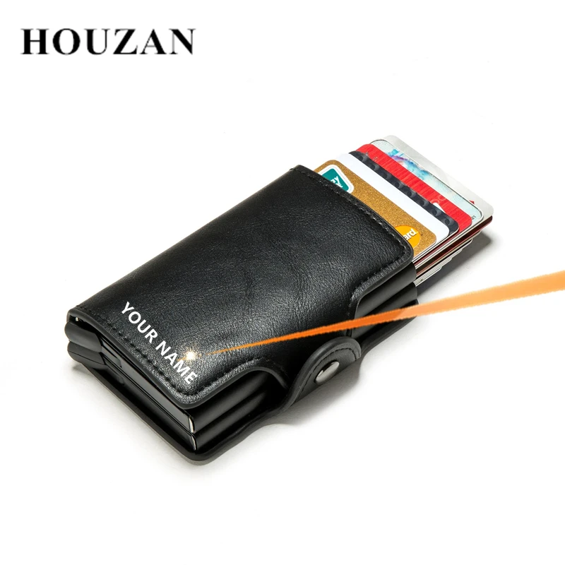 Customize Name Rfid Business Id Credit Card Holder Casetravel Wallet Men Women Brand Purses Dropshipping 2020 Double Cardholder Card Id Holders Aliexpress