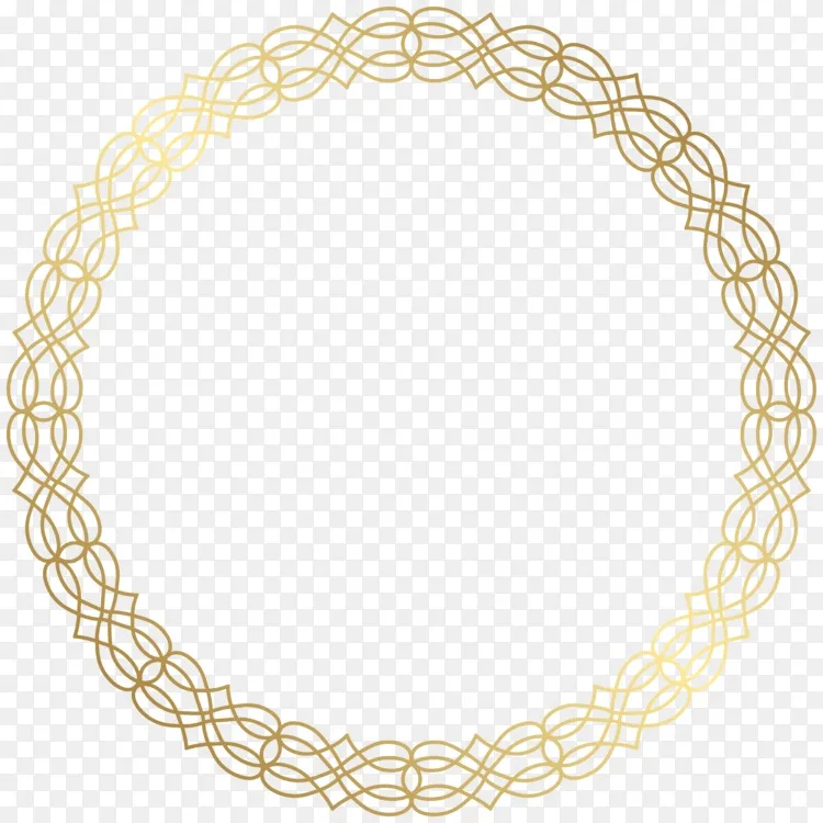 圆金剪贴画-圆形金边透明png剪贴画图像