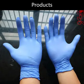 

2020 100Pcs/set Thick And Durable Disposable Gloves Nitrile Rubber Latex Bag Food Catering Beauty Oil And Acid Resistance