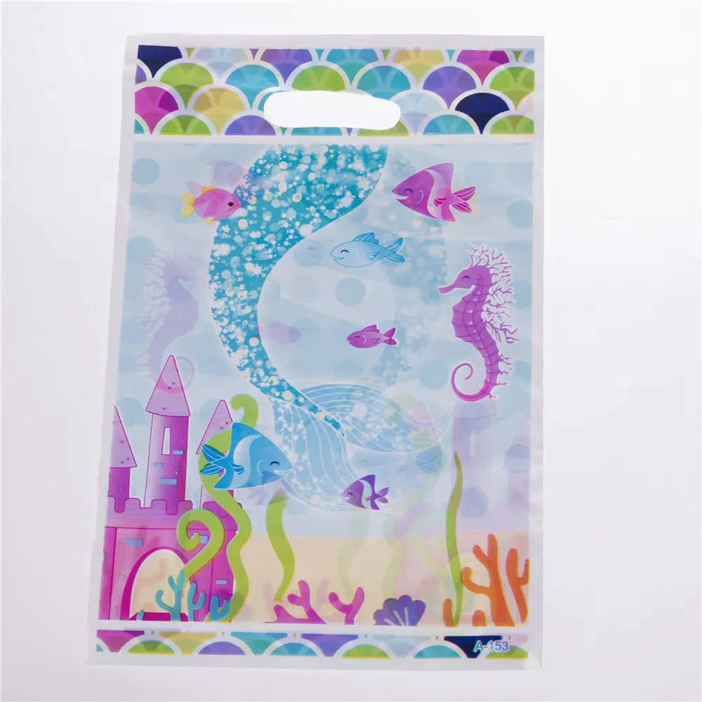 

Mermaid-themed gift bag plastic gift bag gift wrap cartoon animal theme kids birthday party