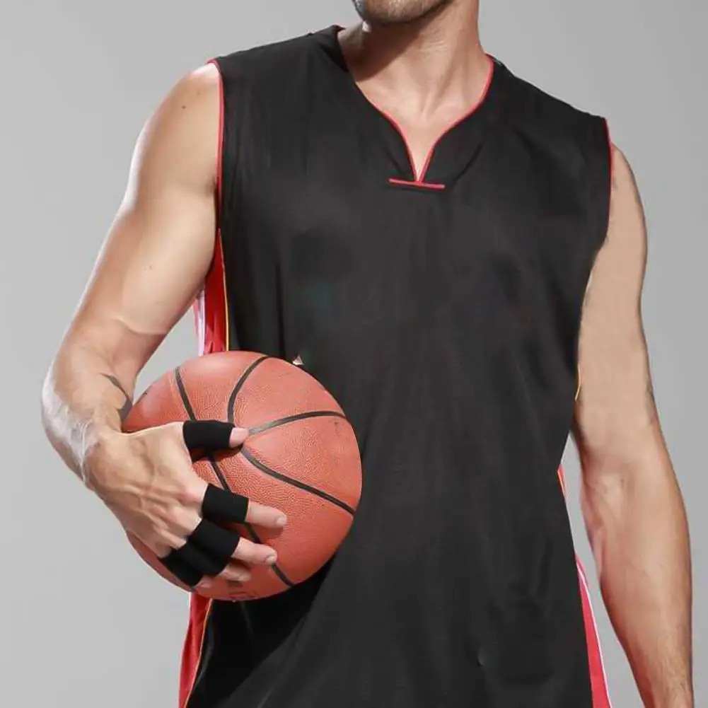 Finger Guard 5/10Pcs Outdoor Basketball Volleyball Finger Stretchy Sleeve Guards Thumb Protectors