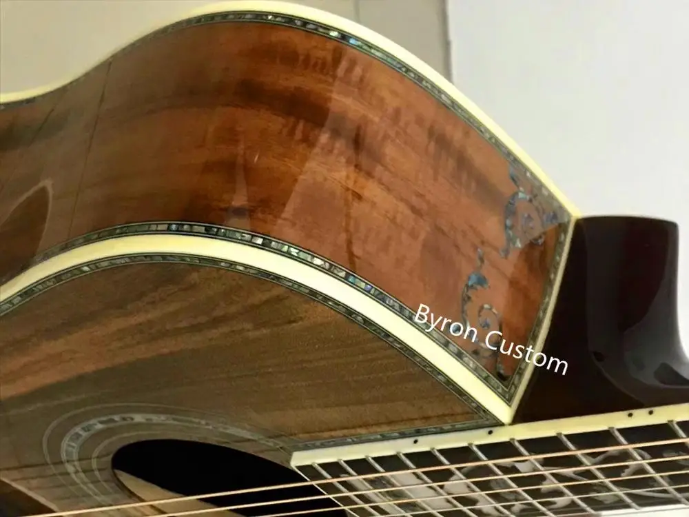Профессиональная акустическая гитара dreadnought 41 дюймов solid koa fancy акустическая электрогитара