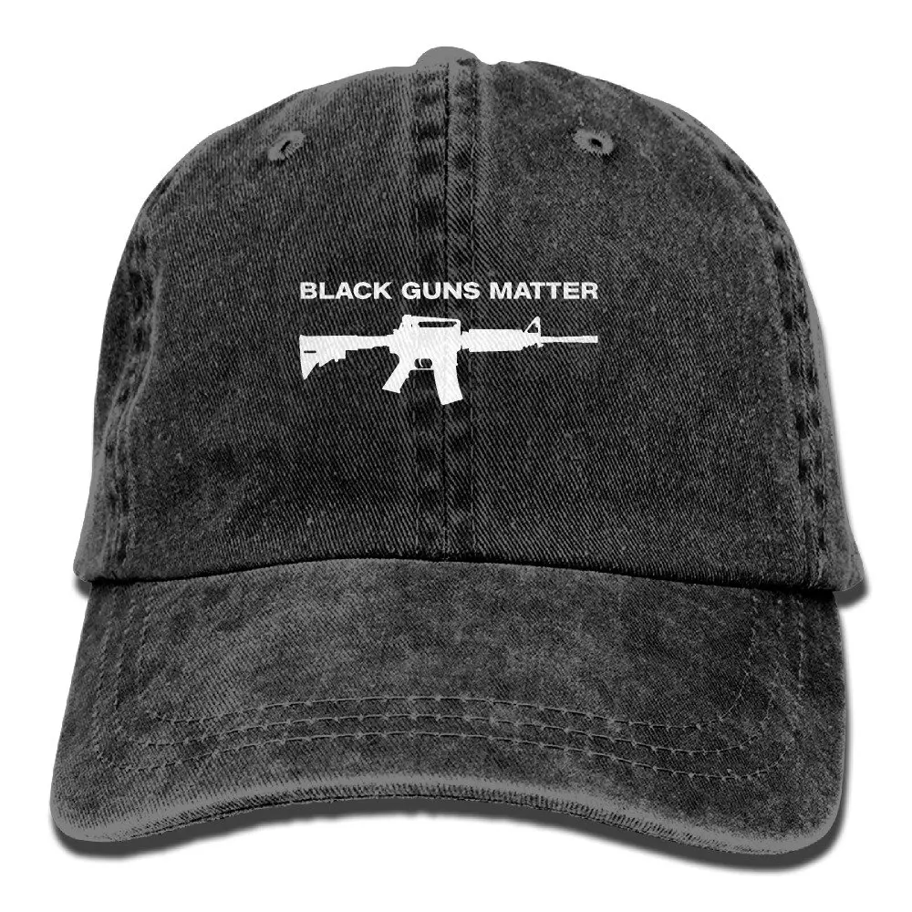 Черные пистолеты материя мыть ретро регулируемые джинсы кепки досуг шляпы для взрослых