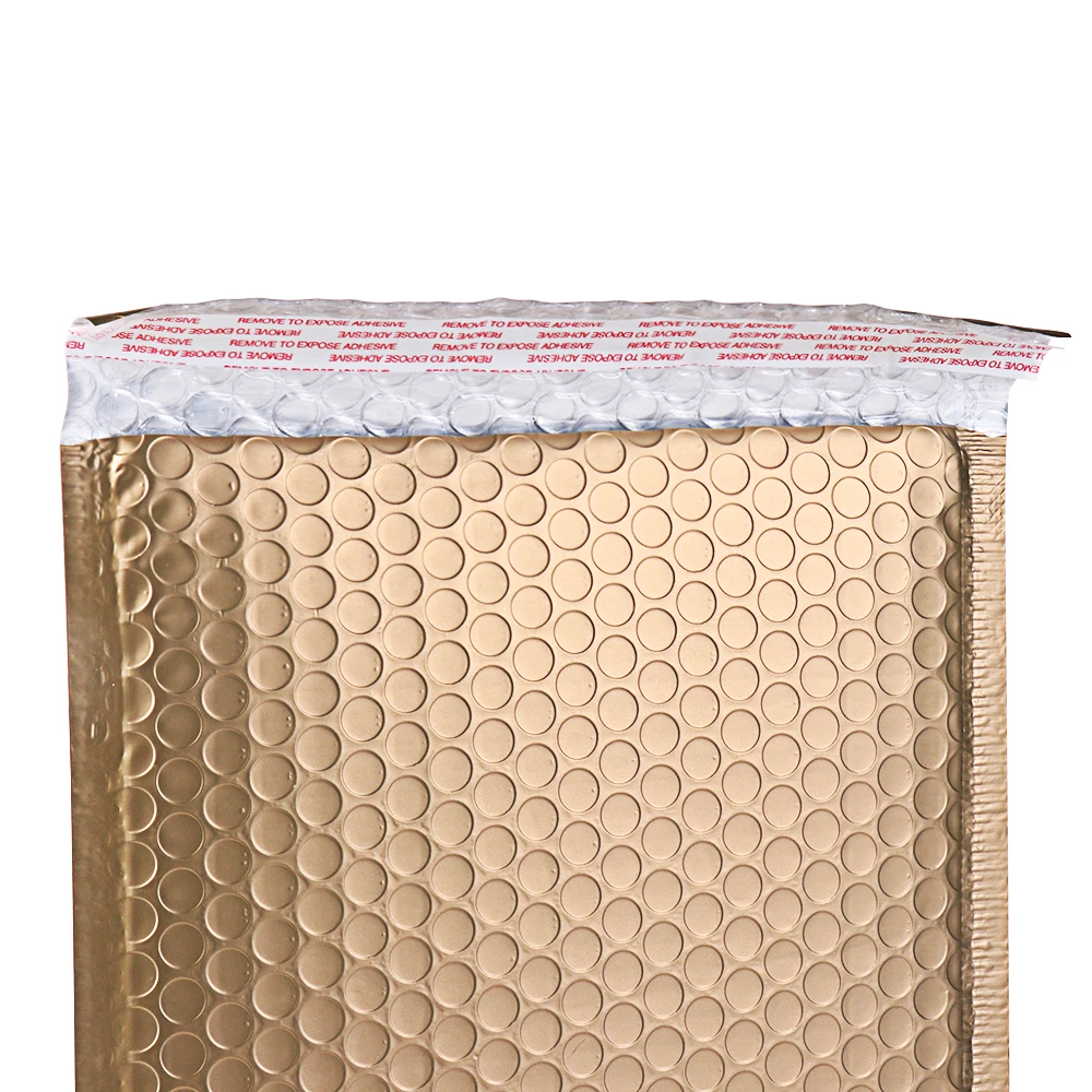 5pcs Laser gold Plastic Protective Wrap Envelope White Bubble Foam Packing Bags Clear Shockproof Bag Double Film Cushioning Bag