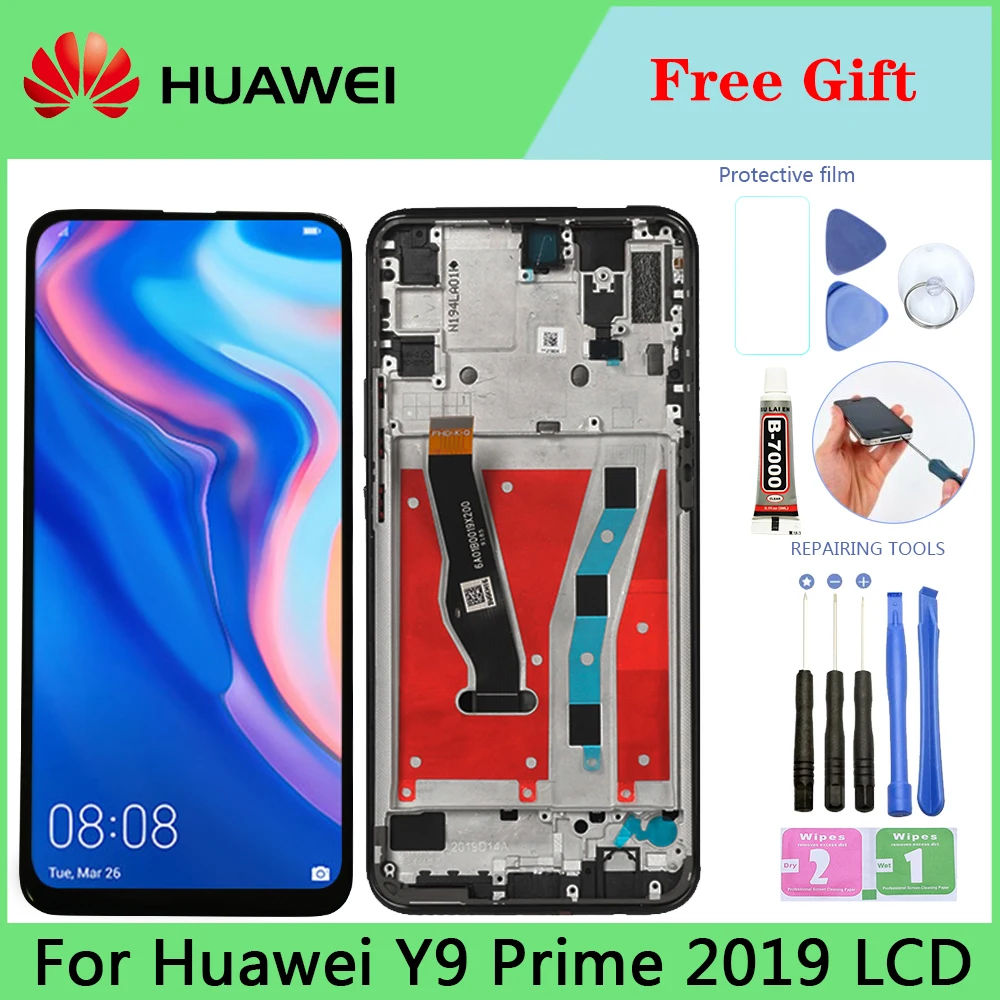 Оригинальный ЖК-дисплей для HUAWEI Y9 Prime 2019 сенсорный экран с рамкой huawei Y9Prime