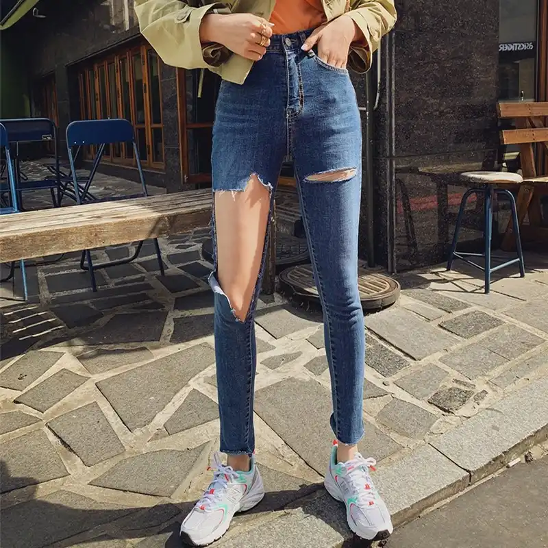 dark blue slim fit jeans womens