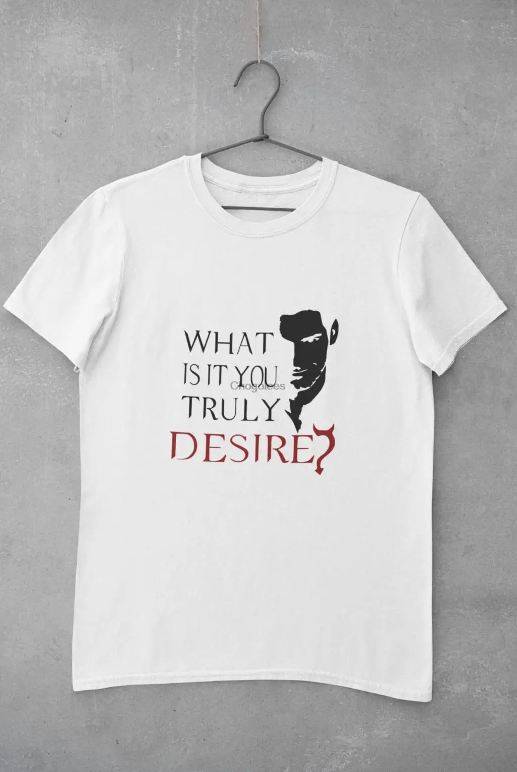 Футболка Lucifer Tv Show What Is It You Настоящее Desire Quote Morningstar унисекс | Мужская одежда