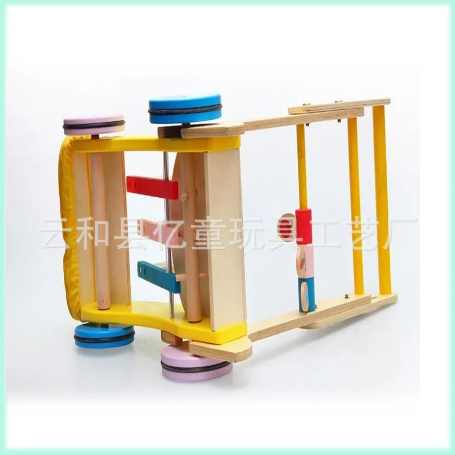

Wooden Baby Toddler Cart Can Lift Adjustable Baby Walker Building
