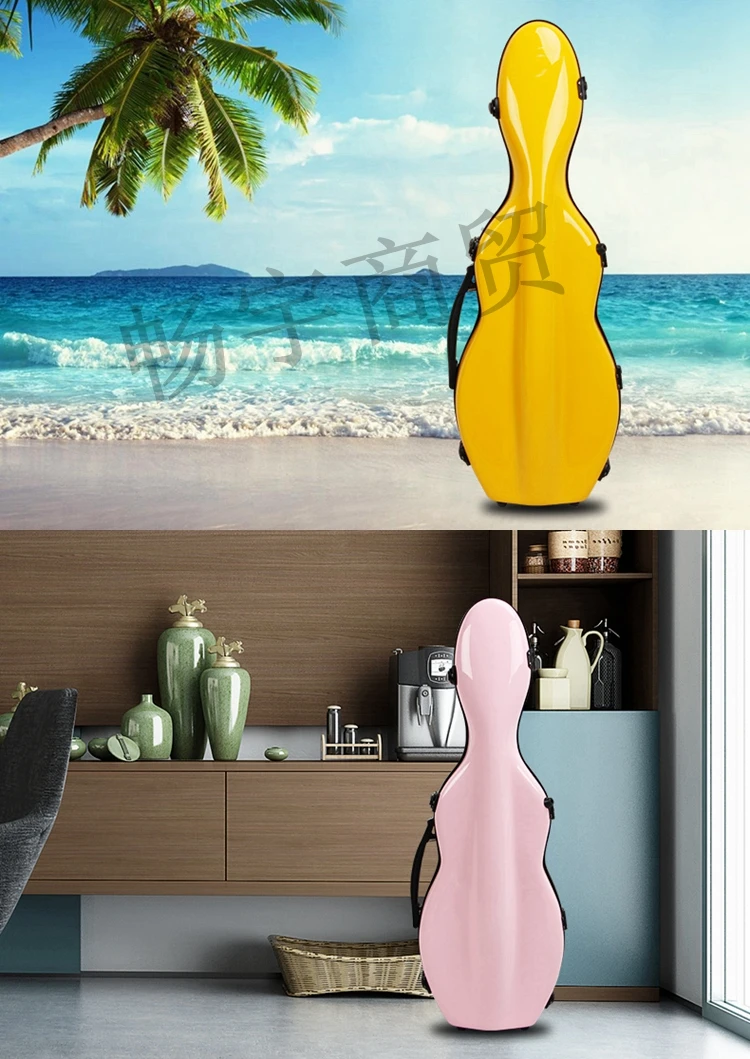 Capa de Fibra de Vidro para Violino de Grau Bolsala à Prova Resistente a Impactos Peças de Violino Superior D'água - Image 3