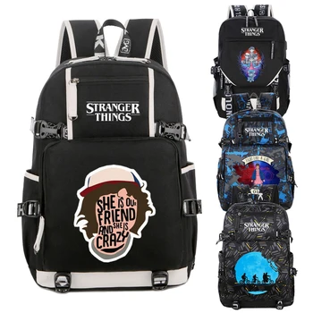 

Anime Stranger Things Cosplay Backpack Teenagers School Bags Boys Girls Students Travel Shoulder Bags Laptop Bags Gift