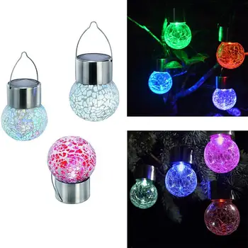 

LED Solar Lights Waterproof Outdoor Garden Camping Hanging LED Round Ball Light Motion Sensor Multicolor Lamps