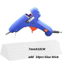 20 Вт термоплавкий Клеевой пистолет с 10 шт 7 мм 180 мм клеевой карандаш