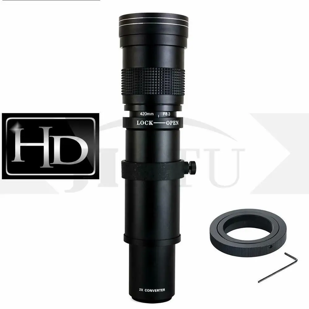 JINTU 420 1600 мм F/8 3 16 ручной телеобъектив подходит для Sony E Mount NEX 7 5 A7R II A7 A6300 A6000 a3000 a5000